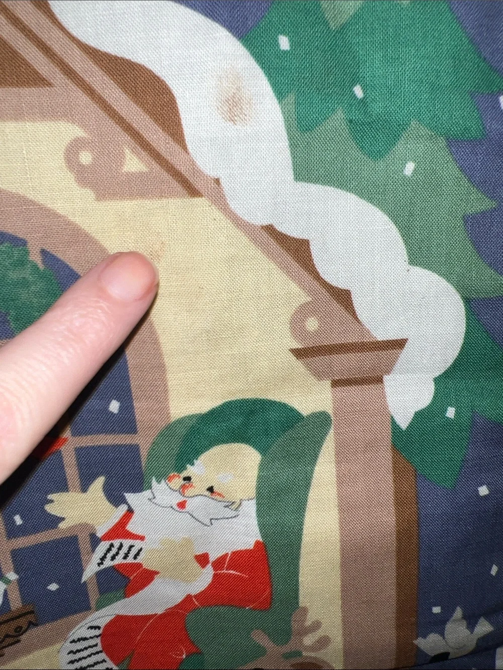 Vintage Avon 1987 Countdown to Christmas fabric advent calendar original mouse!